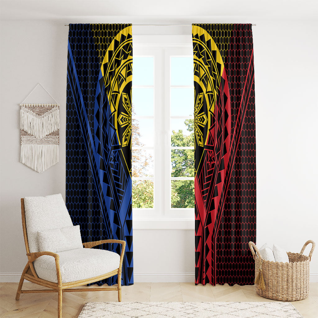 Philippines Batok Tribal Inspired Tattoo Window Curtain LT05 - Polynesian Pride