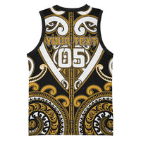 Custom Aotearoa Ngai Te Rangi Basketball Jersey Maori Tribal Pattern LT05 - Polynesian Pride