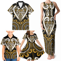 Custom Aotearoa Ngai Te Rangi Family Matching Tank Maxi Dress and Hawaiian Shirt Maori Tribal Pattern LT05 - Polynesian Pride