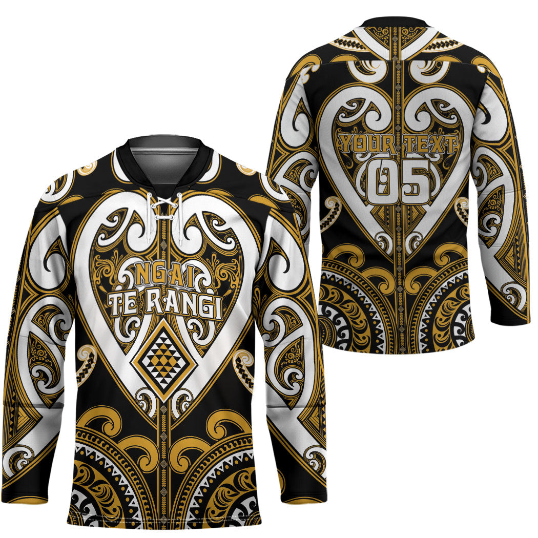 Custom Aotearoa Ngai Te Rangi Hockey Jersey Maori Tribal Pattern LT05 - Polynesian Pride