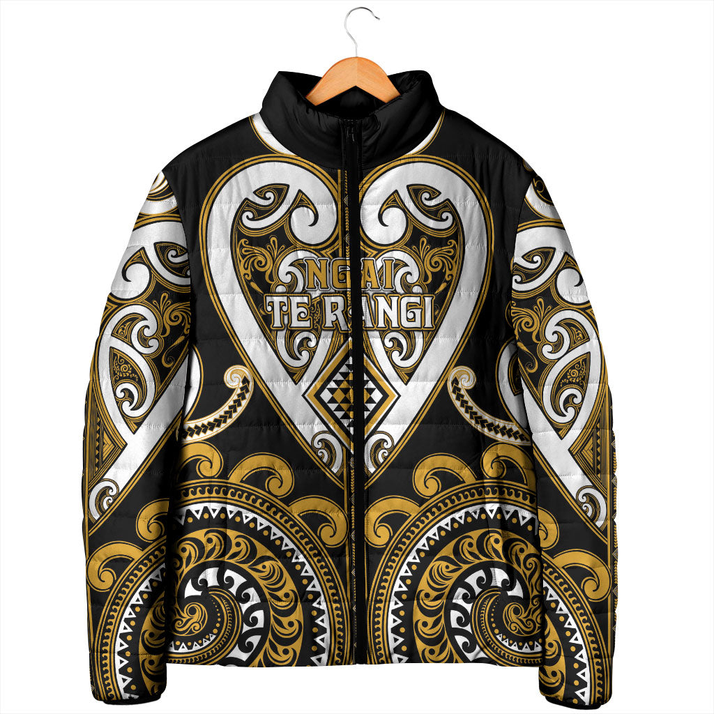 Custom Aotearoa Ngai Te Rangi Padded Jacket Maori Tribal Pattern LT05 - Polynesian Pride