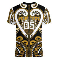 Custom Aotearoa Ngai Te Rangi Women V-Neck T-Shirt Maori Tribal Pattern LT05 - Polynesian Pride