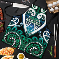 Aotearoa Ngati Ranginui Apron Maori Tribal Pattern LT05 Cyan - Polynesian Pride