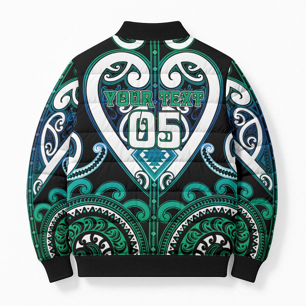 Custom Aotearoa Ngati Ranginui Bomber Puffer Jacket Maori Tribal Pattern LT05 - Polynesian Pride