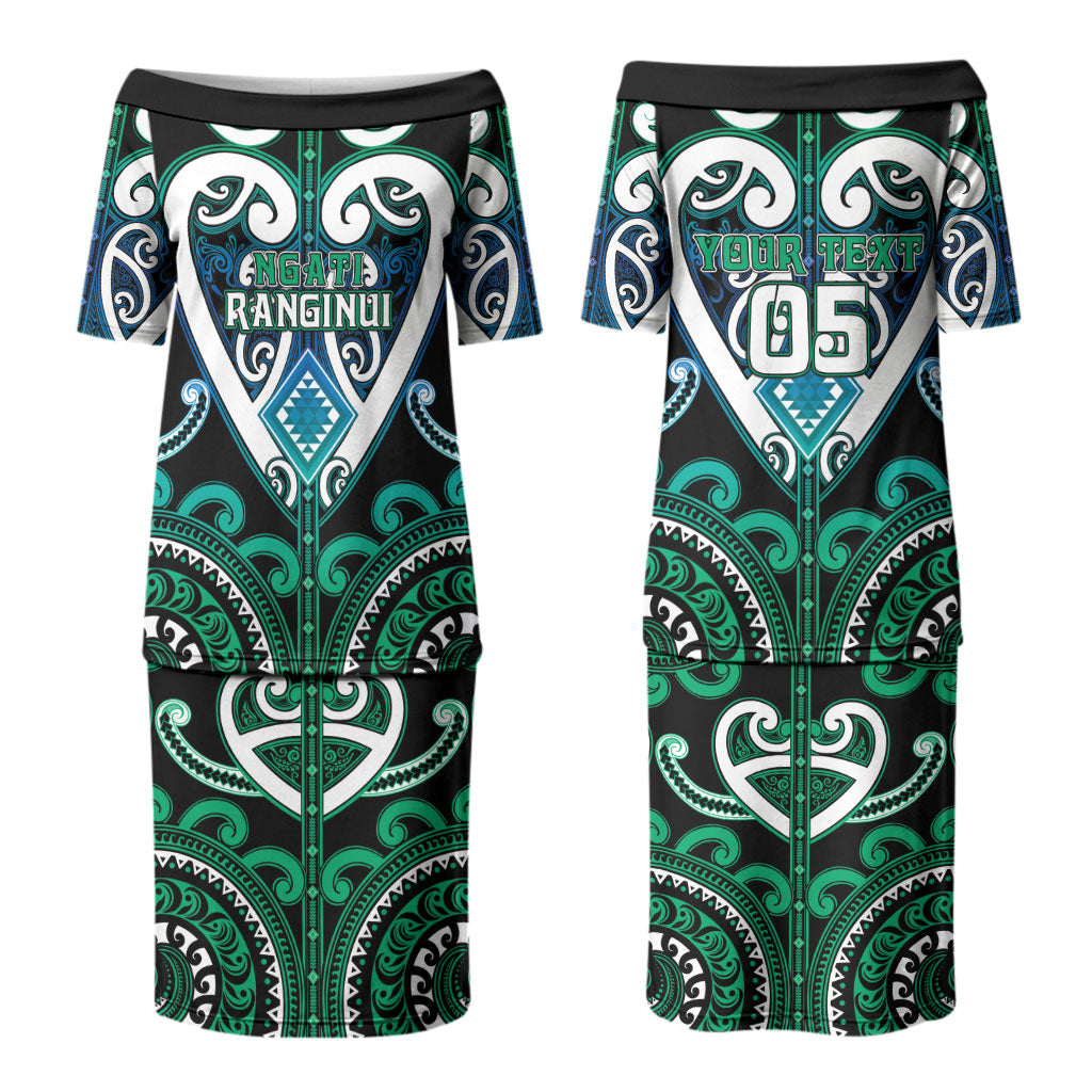 Custom Aotearoa Ngati Ranginui Couples Matching Puletasi and Hawaiian Shirt Maori Tribal Pattern LT05 - Polynesian Pride