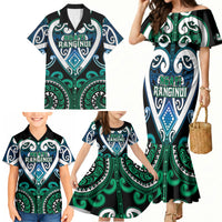 Custom Aotearoa Ngati Ranginui Family Matching Mermaid Dress and Hawaiian Shirt Maori Tribal Pattern LT05 - Polynesian Pride