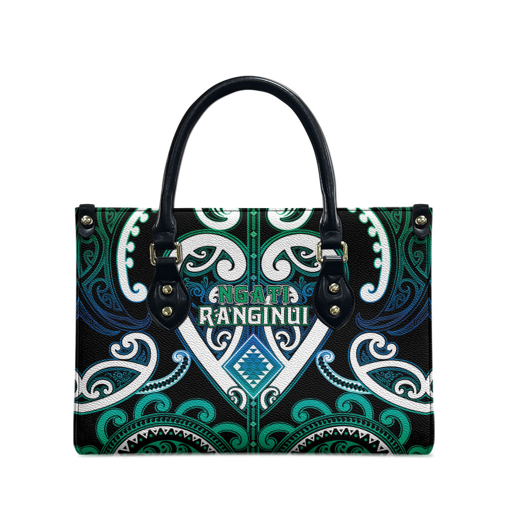 Aotearoa Ngati Ranginui Leather Bag Maori Tribal Pattern LT05 - Polynesian Pride