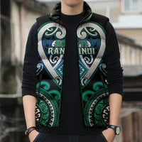 Custom Aotearoa Ngati Ranginui Sleeveless Puffer Jacket Maori Tribal Pattern LT05 - Polynesian Pride