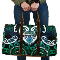 Aotearoa Ngati Ranginui Travel Bag Maori Tribal Pattern LT05 Cyan - Polynesian Pride