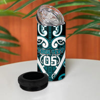 Custom Aotearoa Tapuika 4 in 1 Can Cooler Tumbler Maori Tribal Pattern LT05 - Polynesian Pride