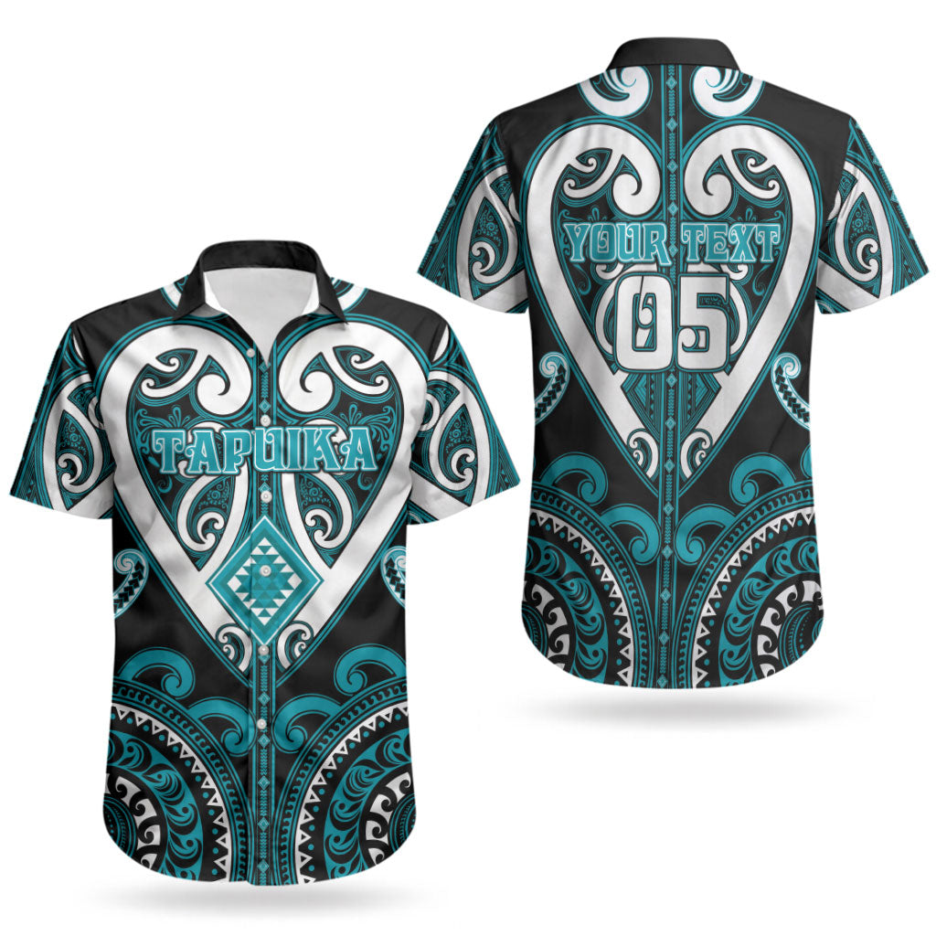 Custom Aotearoa Tapuika Couples Matching Off Shoulder Short Dress and Hawaiian Shirt Maori Tribal Pattern LT05 - Polynesian Pride