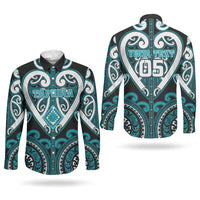 Custom Aotearoa Tapuika Couples Matching Short Sleeve Bodycon Dress and Long Sleeve Button Shirt Maori Tribal Pattern LT05 - Polynesian Pride