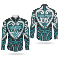 Custom Aotearoa Tapuika Couples Matching Tank Maxi Dress and Long Sleeve Button Shirt Maori Tribal Pattern LT05 - Polynesian Pride