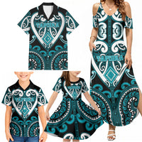 Custom Aotearoa Tapuika Family Matching Summer Maxi Dress and Hawaiian Shirt Maori Tribal Pattern LT05 - Polynesian Pride