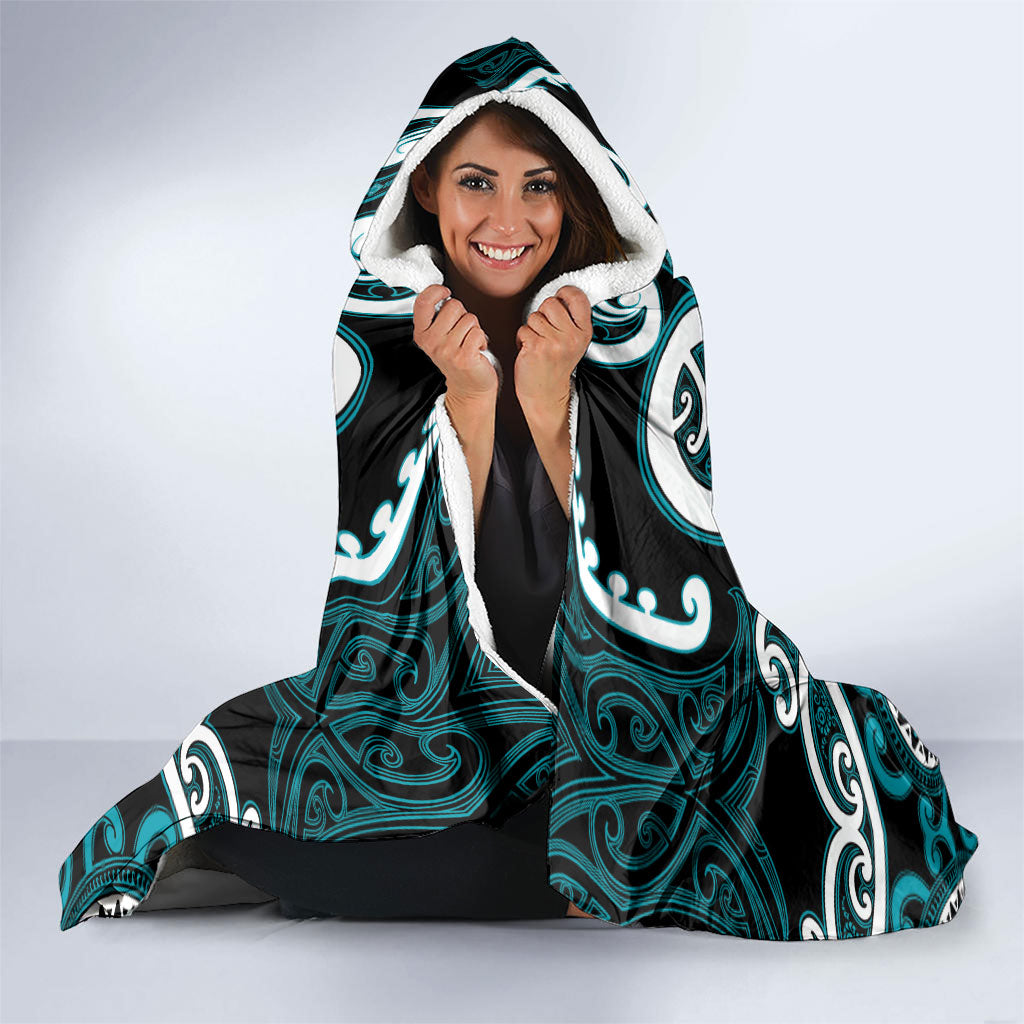 Aotearoa Tapuika Hooded Blanket Maori Tribal Pattern LT05 - Polynesian Pride