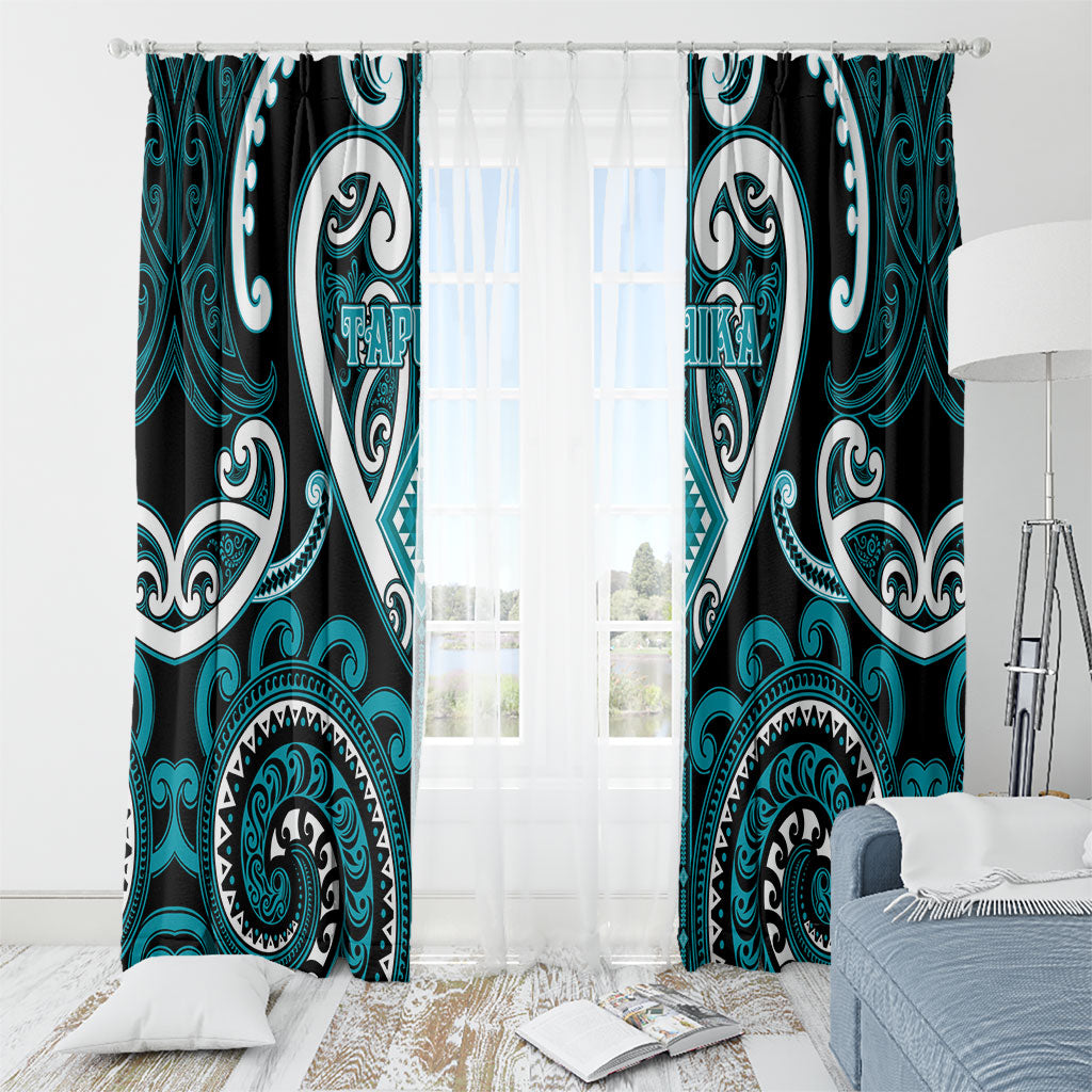 Aotearoa Tapuika Window Curtain Maori Tribal Pattern LT05 - Polynesian Pride