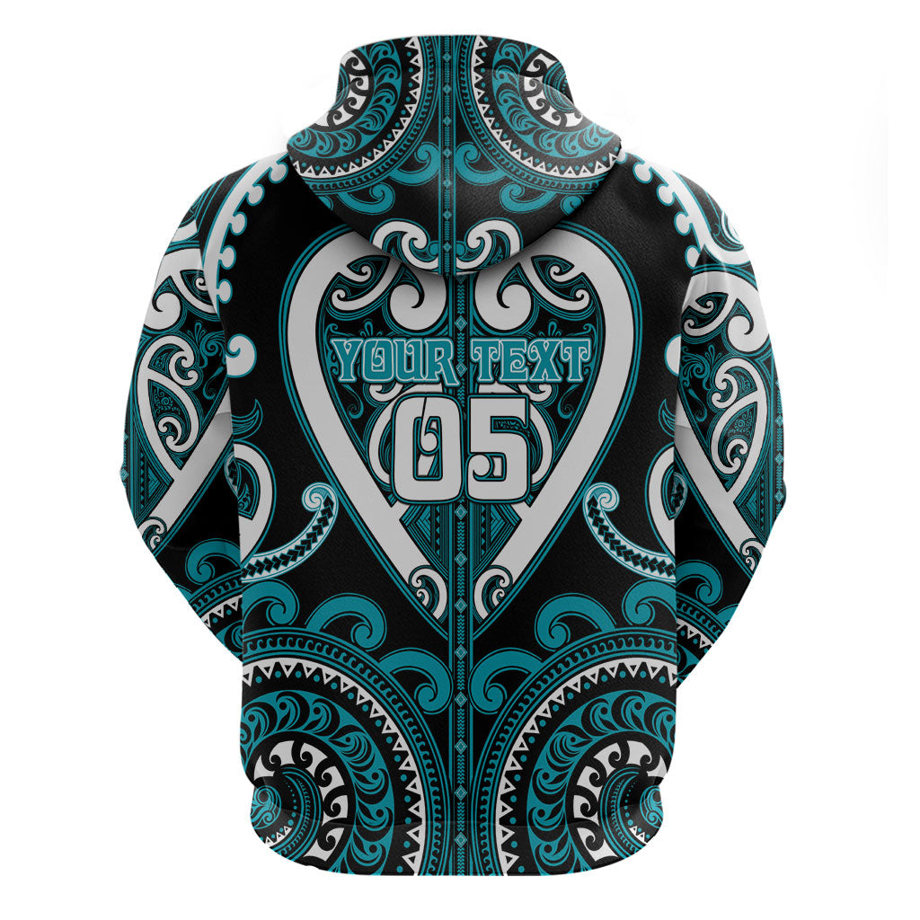Custom Aotearoa Tapuika Zip Hoodie Maori Tribal Pattern LT05 - Polynesian Pride