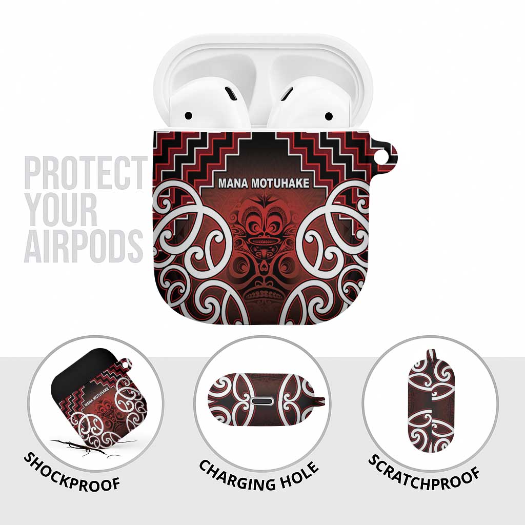Aotearoa Mana Motuhake AirPods Case Poutama With Maori Pattern - Polynesian Pride