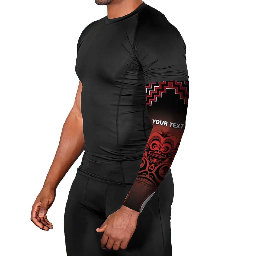 Aotearoa Mana Motuhake Arm Sleeves Poutama With Maori Pattern LT05 - Polynesian Pride