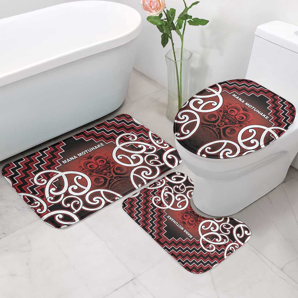 Aotearoa Mana Motuhake Bathroom Set Poutama With Maori Pattern - Polynesian Pride