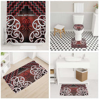 Aotearoa Mana Motuhake Bathroom Set Poutama With Maori Pattern - Polynesian Pride