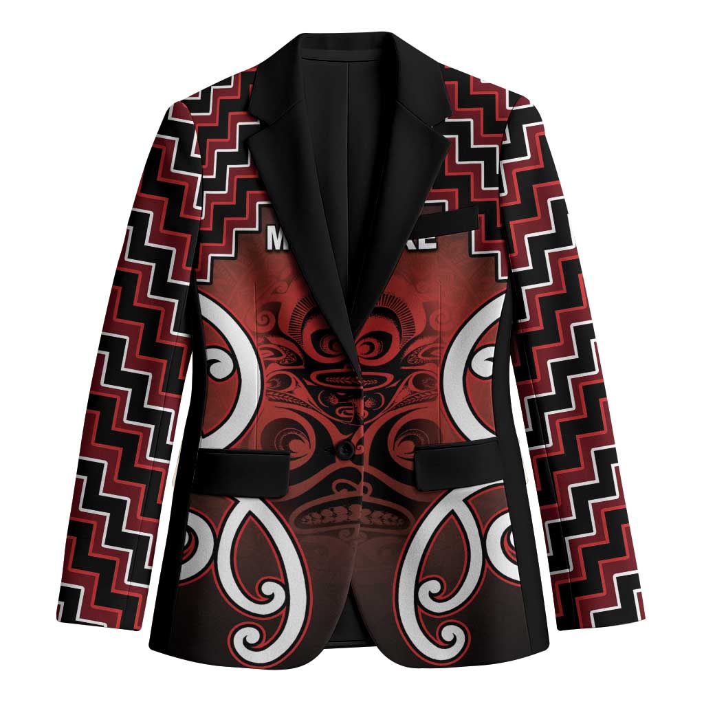 Personalised Aotearoa Mana Motuhake Blazer Poutama With Maori Pattern LT05 Unisex Red - Polynesian Pride