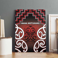 Aotearoa Mana Motuhake Canvas Wall Art Poutama With Maori Pattern - Polynesian Pride