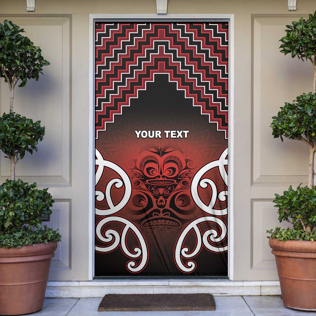 Aotearoa Mana Motuhake Door Cover Poutama With Maori Pattern - Polynesian Pride