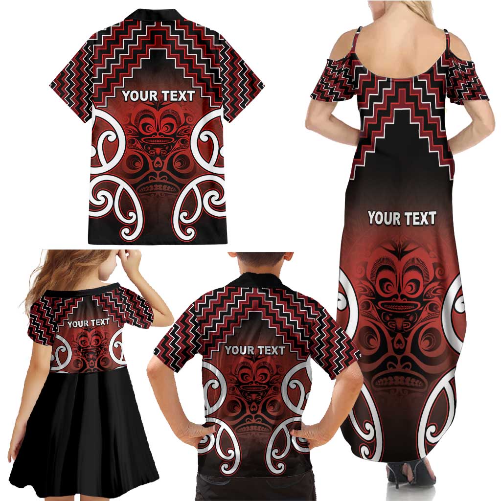 Personalised Aotearoa Mana Motuhake Family Matching Summer Maxi Dress and Hawaiian Shirt Poutama With Maori Pattern - Polynesian Pride