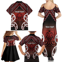 Personalised Aotearoa Mana Motuhake Family Matching Summer Maxi Dress and Hawaiian Shirt Poutama With Maori Pattern - Polynesian Pride