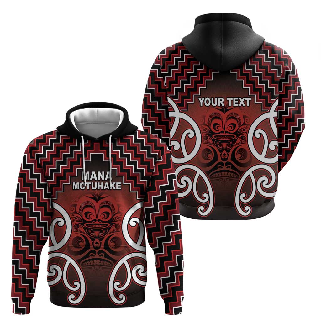 Personalised Aotearoa Mana Motuhake Hoodie Poutama With Maori Pattern - Polynesian Pride