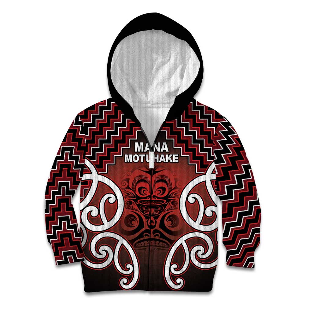 Personalised Aotearoa Mana Motuhake Kid Hoodie Poutama With Maori Pattern - Polynesian Pride