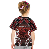 Personalised Aotearoa Mana Motuhake Kid T Shirt Poutama With Maori Pattern - Polynesian Pride