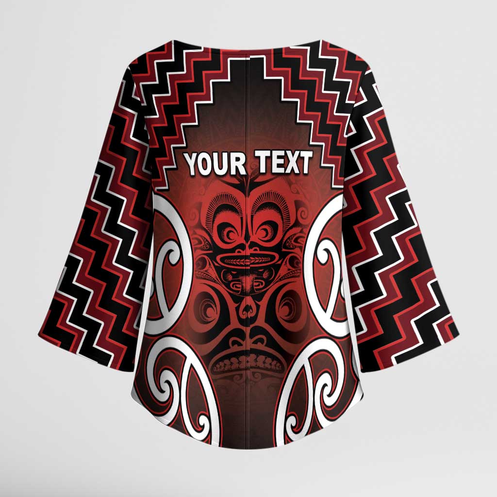 Personalised Aotearoa Mana Motuhake Kimono Sleeve Blouse Poutama With Maori Pattern - Polynesian Pride