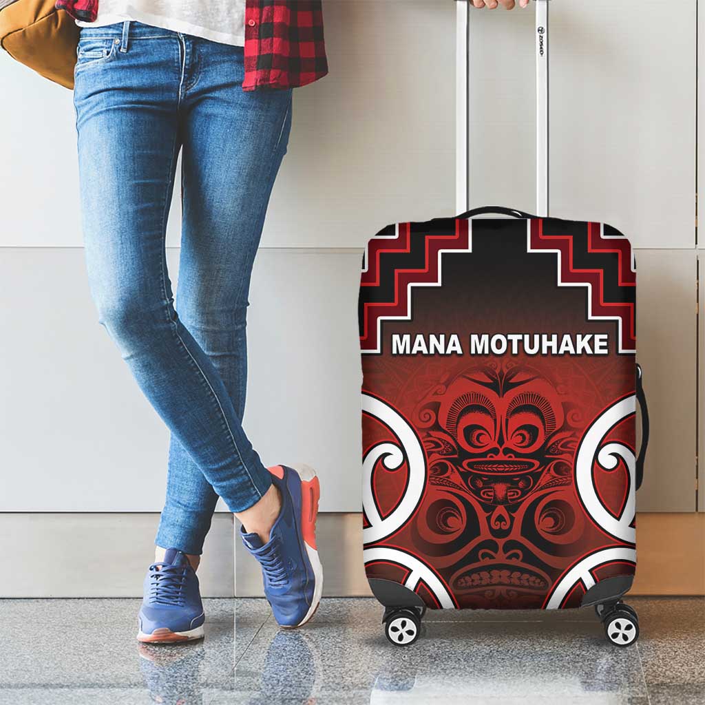 Aotearoa Mana Motuhake Luggage Cover Poutama With Maori Pattern - Polynesian Pride