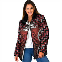 Personalised Aotearoa Mana Motuhake Padded Jacket Poutama With Maori Pattern - Polynesian Pride