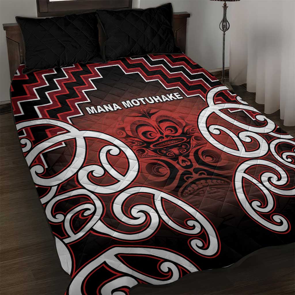 Aotearoa Mana Motuhake Quilt Bed Set Poutama With Maori Pattern - Polynesian Pride