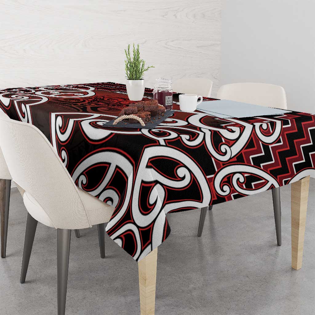 Aotearoa Mana Motuhake Tablecloth Poutama With Maori Pattern - Polynesian Pride