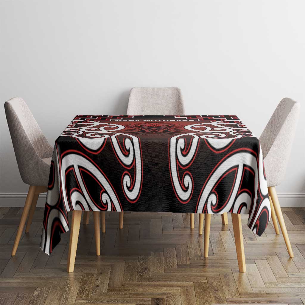 Aotearoa Mana Motuhake Tablecloth Poutama With Maori Pattern - Polynesian Pride