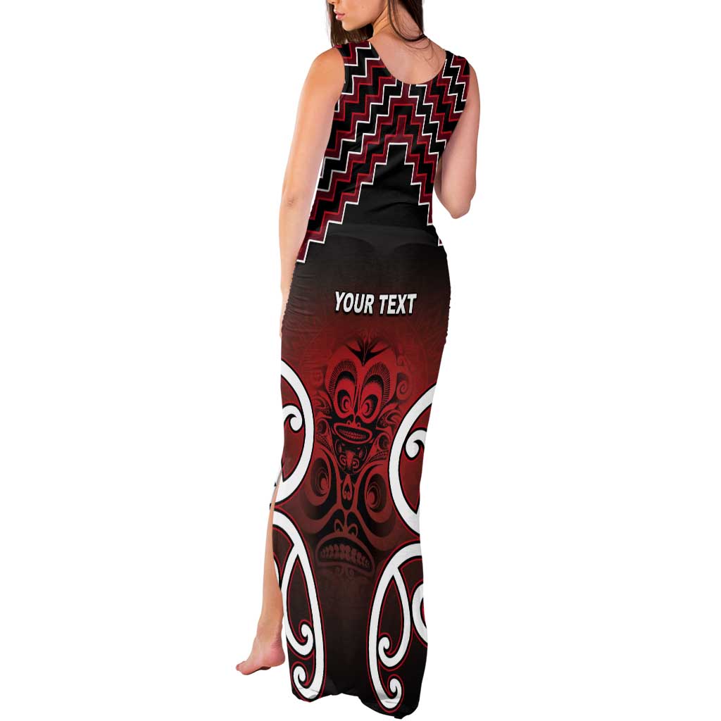 Personalised Aotearoa Mana Motuhake Tank Maxi Dress Poutama With Maori Pattern - Polynesian Pride
