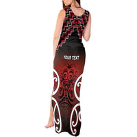 Personalised Aotearoa Mana Motuhake Tank Maxi Dress Poutama With Maori Pattern - Polynesian Pride