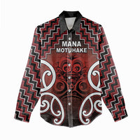 Personalised Aotearoa Mana Motuhake Women Casual Shirt Poutama With Maori Pattern - Polynesian Pride
