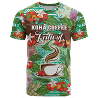 Personalized Kona Coffee Festival T Shirt Polynesian Pattern Tropical Vibe LT05 Green - Polynesian Pride