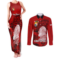 personalized-tonga-king-tupou-i-day-couples-matching-tank-maxi-dress-and-long-sleeve-button-shirts-tropical-flowers-with-ngatu-pattern