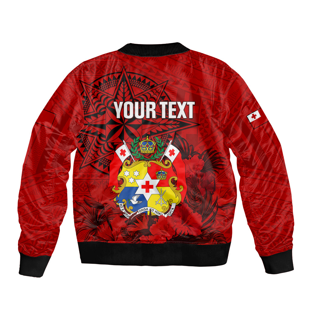 personalized-tonga-king-tupou-i-day-sleeve-zip-bomber-jacket-tropical-flowers-with-ngatu-pattern