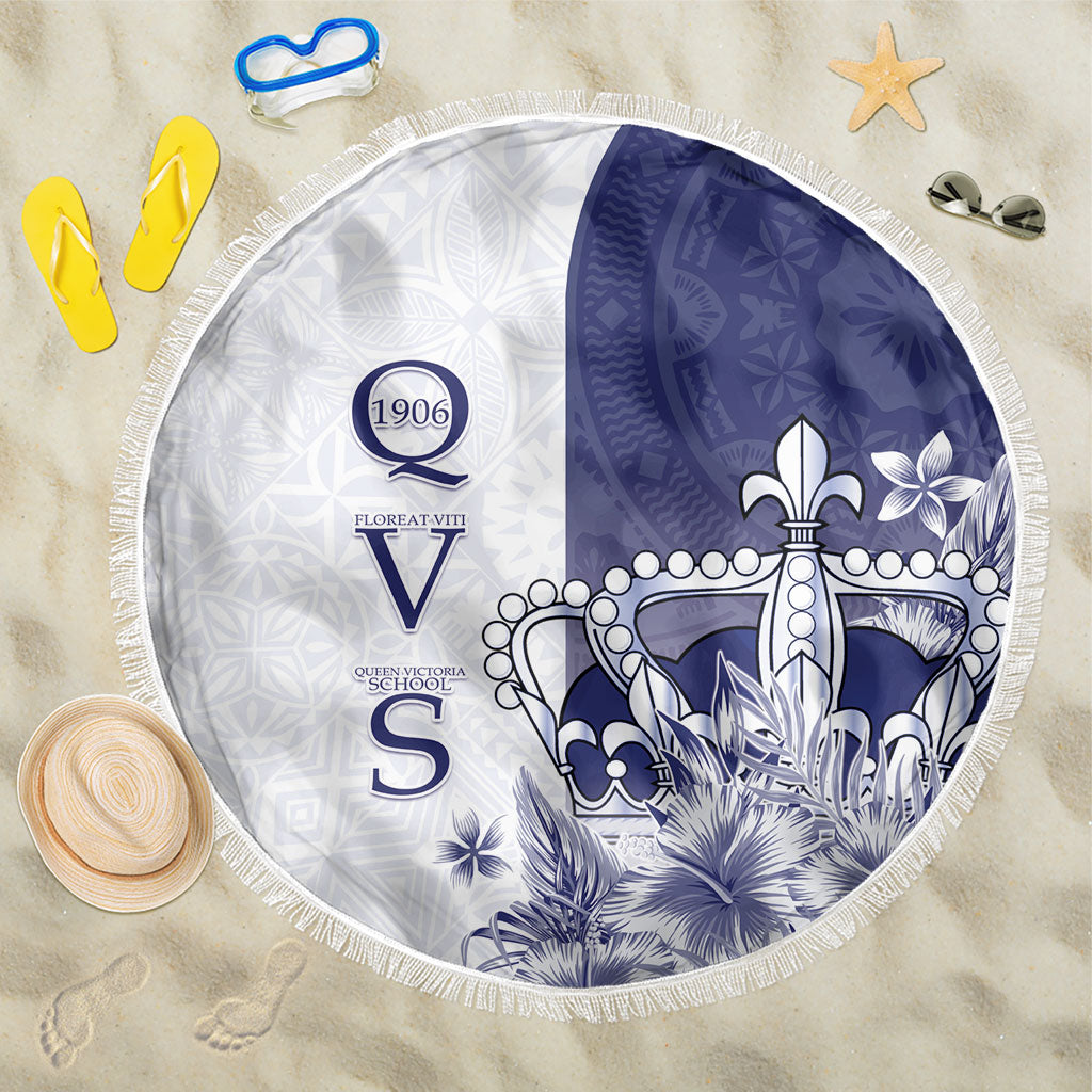 Fiji Queen Victoria School 1906 Beach Blanket Floreat Viti LT05 One Size 150cm Navy - Polynesian Pride