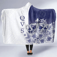 Fiji Queen Victoria School 1906 Hooded Blanket Floreat Viti LT05 One Size Navy - Polynesian Pride