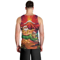 Hawaii Volcano Christmas Men Tank Top Hula Santa And Monk Seal