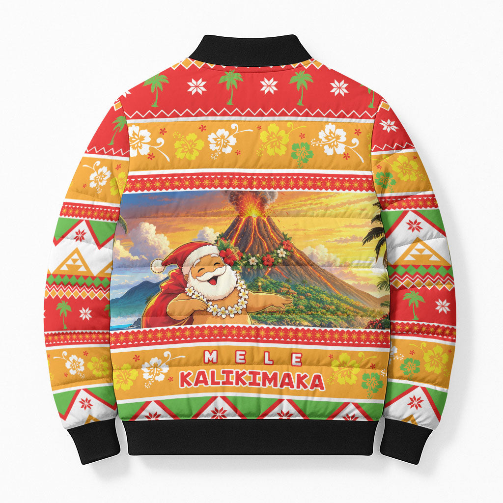 Hawaii Volcano Christmas Bomber Puffer Jacket Have An Explosive Christmas LT05 - Polynesian Pride