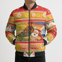 Hawaii Volcano Christmas Bomber Puffer Jacket Have An Explosive Christmas LT05 - Polynesian Pride